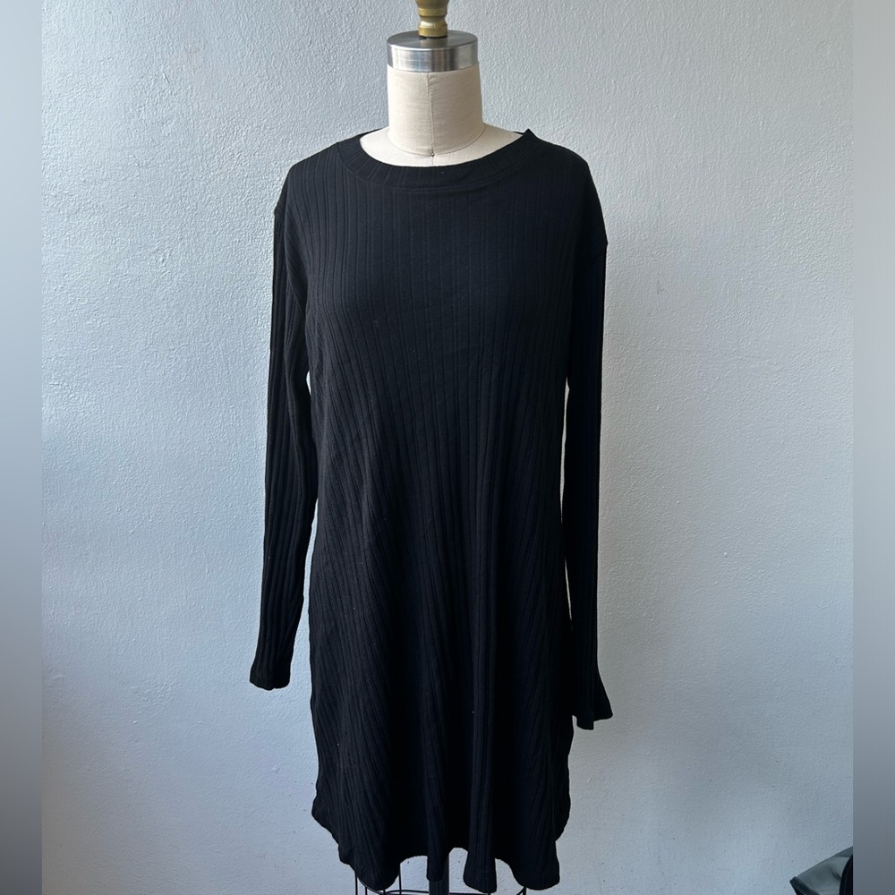 Zara black dress long sleeve